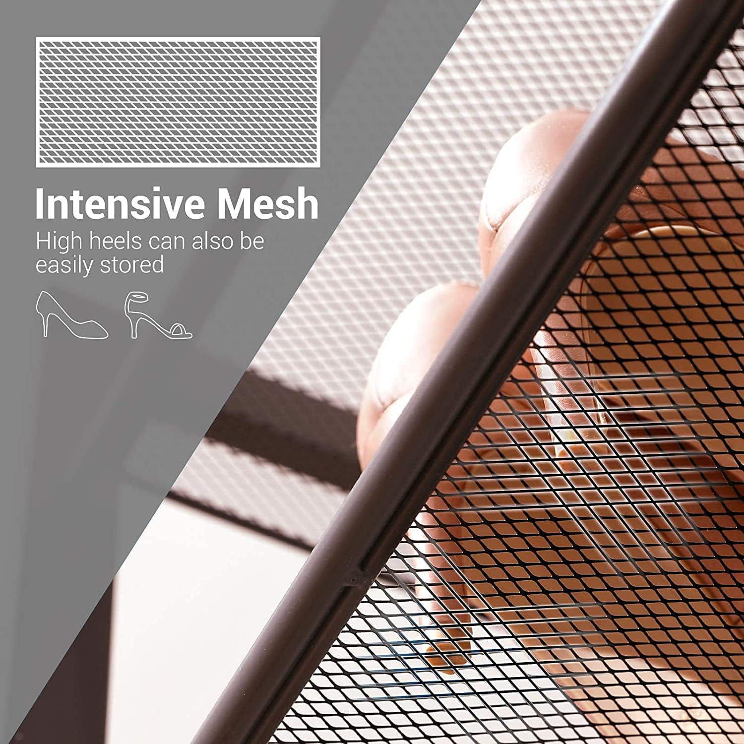 SONGMICS 8-Tier Shoe Rack Storage 32 pairs with Adjustable Shelves Bronze - Cosy Abode