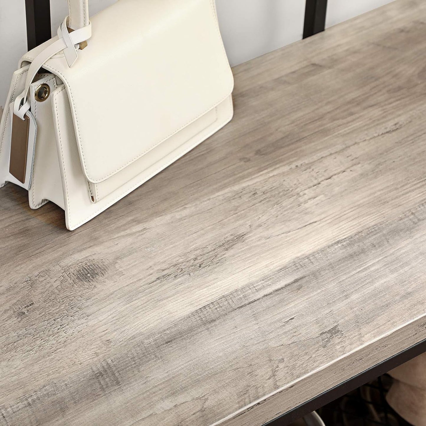 VASAGLE Large Coat Rack Stand with 12 Hooks and Shoe Bench Greige and Black - Cosy Abode