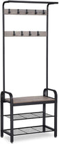 VASAGLE Coat Rack Stand Greige and Black - Cosy Abode