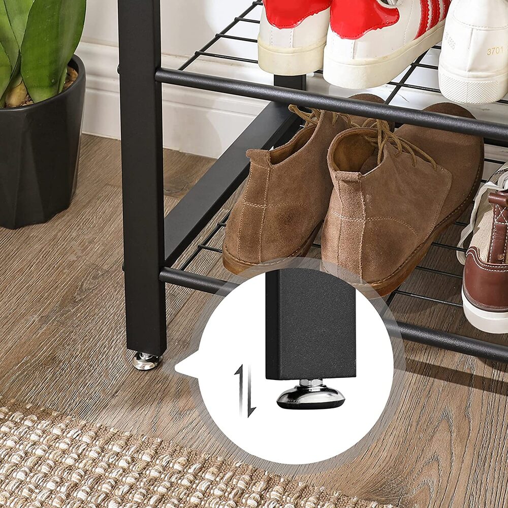 VASAGLE Coat Rack Stand Greige and Black - Cosy Abode