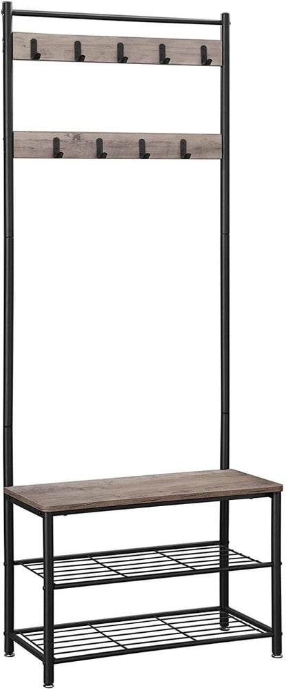 VASAGLE Coat Rack Stand 175cm Greige - Cosy Abode
