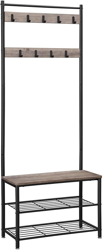 VASAGLE Coat Rack Stand 175cm Greige - Cosy Abode