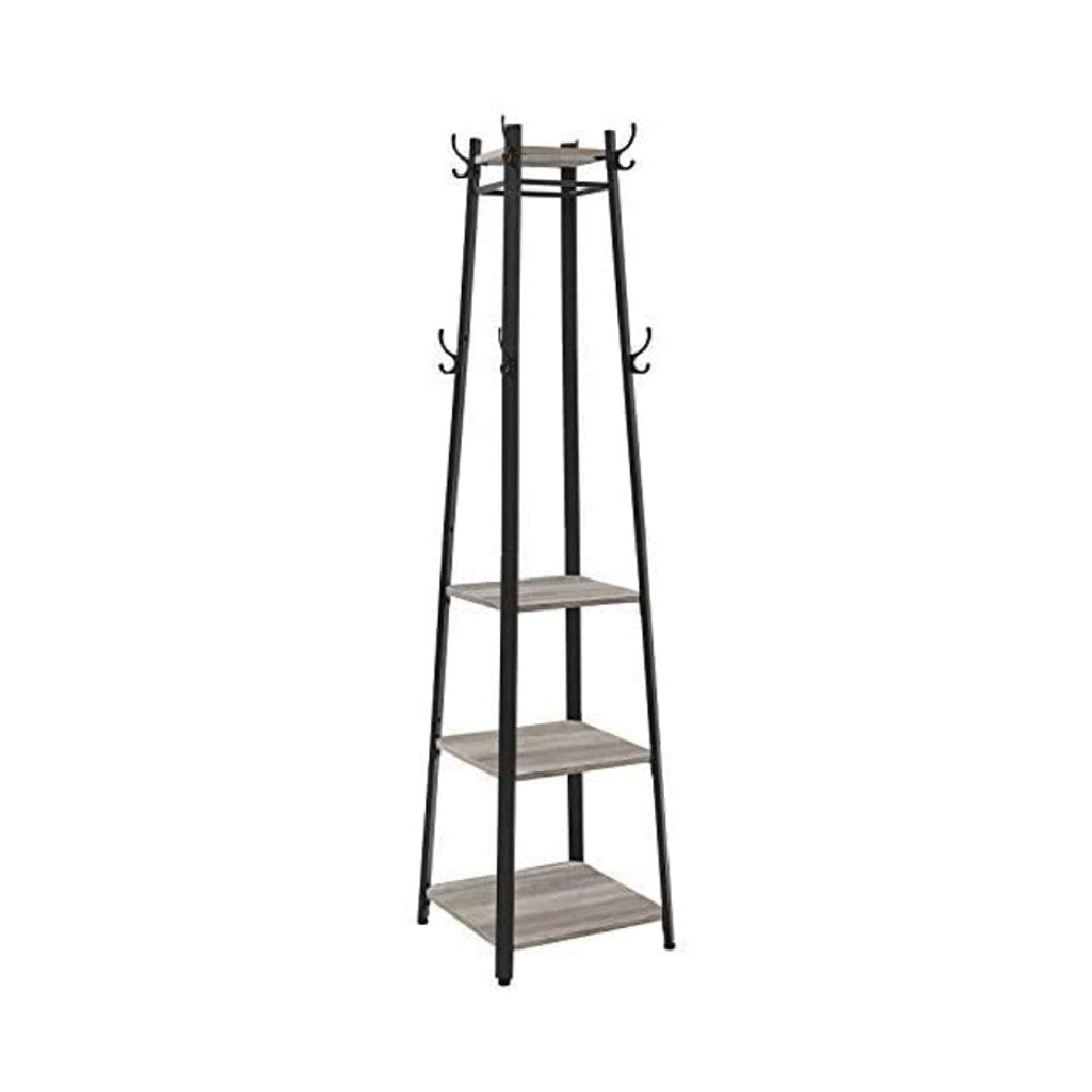 VASAGLE Coat Rack 3 Shelves Greige - Cosy Abode