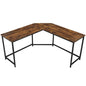 VASAGLE L-Shaped Computer Desk Rustic Brown and Black - Cosy Abode