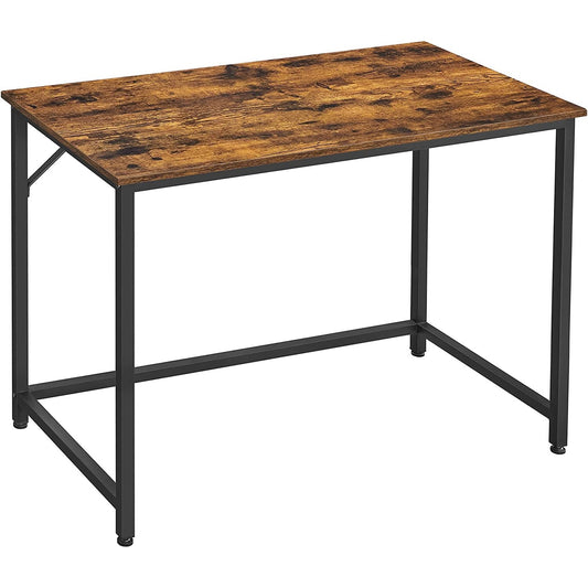 VASAGLE Computer Desk Rustic Brown and Black - Cosy Abode