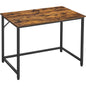VASAGLE Computer Desk Rustic Brown and Black - Cosy Abode