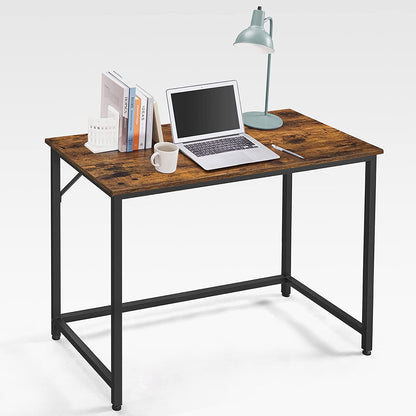 VASAGLE Computer Desk Rustic Brown and Black - Cosy Abode
