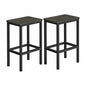 VASAGLE Bar Stools Set of 2 Bar Chairs Charcoal Gray - Cosy Abode