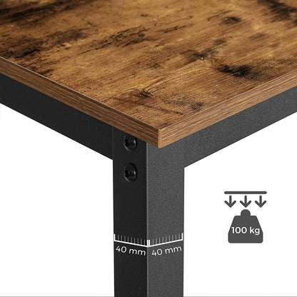 VASAGLE Bar Table with Solid Metal Frame - Wood Look - Cosy Abode