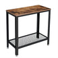 VASAGLE Industrial Side Table Rustic Brown - Cosy Abode