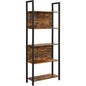 VASAGLE Bookshelf with 5 Shelves Rustic Brown and Black - Cosy Abode