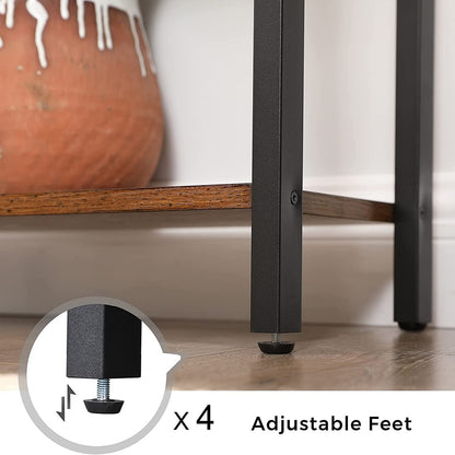 VASAGLE Bookshelf with 5 Shelves Rustic Brown and Black - Cosy Abode