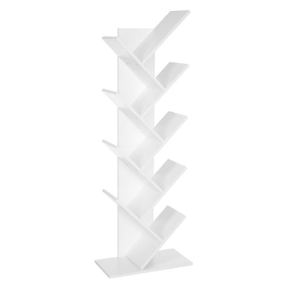 VASAGLE Tree Bookshelf 8 Tier White - Cosy Abode