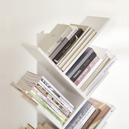 VASAGLE Tree Bookshelf 8 Tier White - Cosy Abode