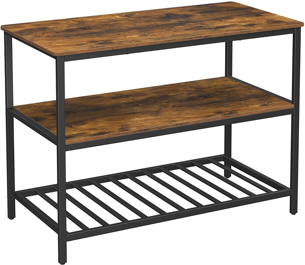 VASAGLE Kitchen Shelf Rustic Brown and Black - Cosy Abode