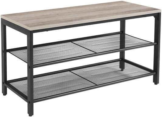 VASAGLE Shoe Rack 3 Tier Greige - Cosy Abode