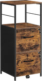 VASAGLE Filing Cabinet with 2 Drawers Rustic Brown and Black - Cosy Abode