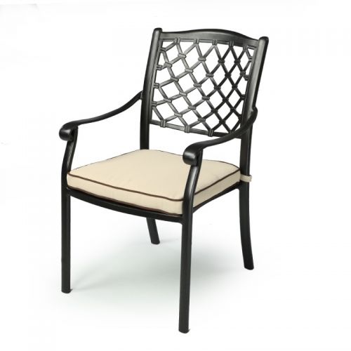 Fiji Metal Outdoor Dining chair with cushions (1 pair) - Cosy Abode