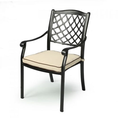 Fiji Metal Outdoor Dining chair with cushions (1 pair) - Cosy Abode