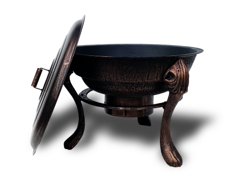 Vesuvius Firepit BBQ with Lid - Cosy Abode