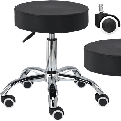 Salon Stool - Adjustable Swivel Round Chair - Pedicure Beauty Hairdressing - Cosy Abode