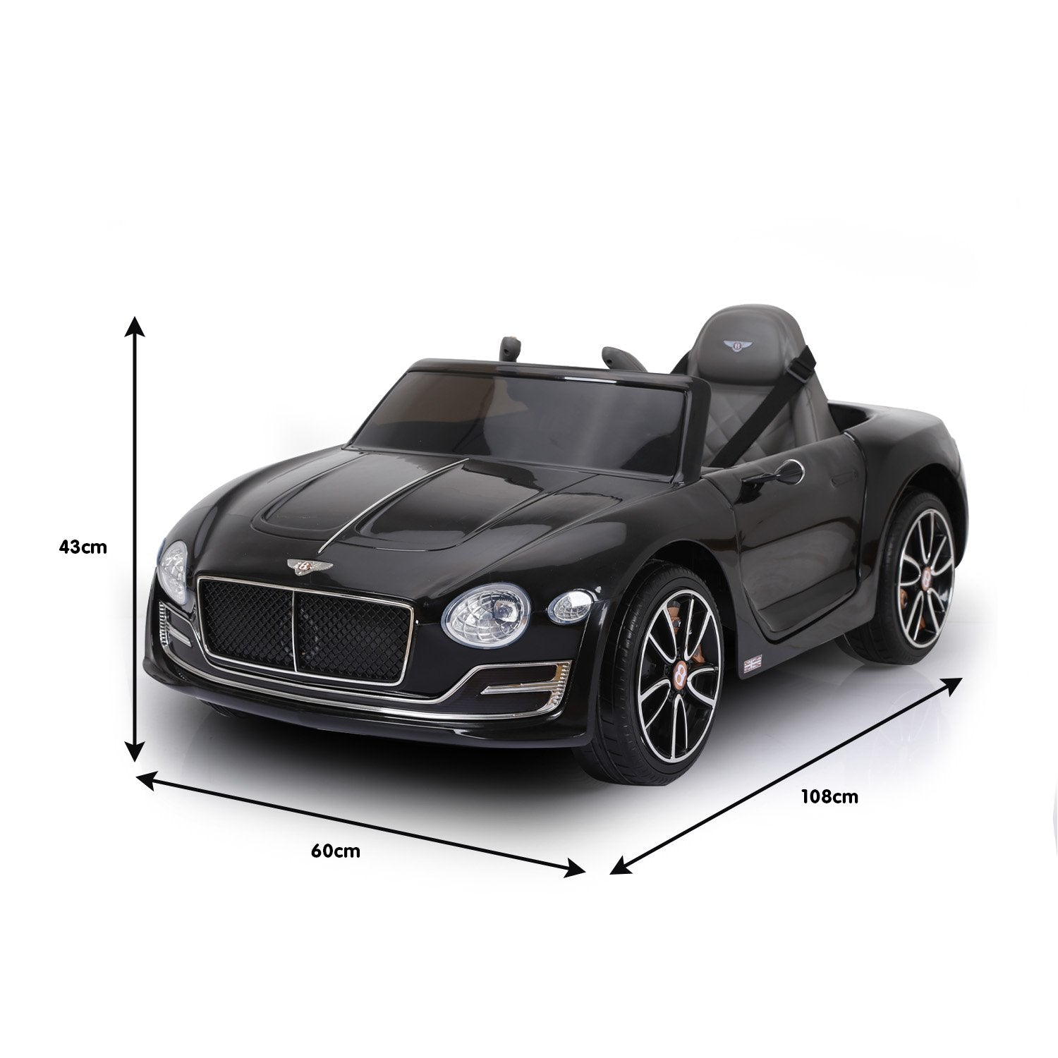 Kahuna Bentley Exp 12 Licensed Speed 6E Electric Kids Ride On Car Black - Cosy Abode