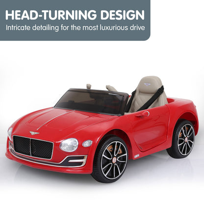 Kahuna Bentley Exp 12 Speed 6E Licensed Kids Ride On Electric Car Remote Control - Red - Cosy Abode