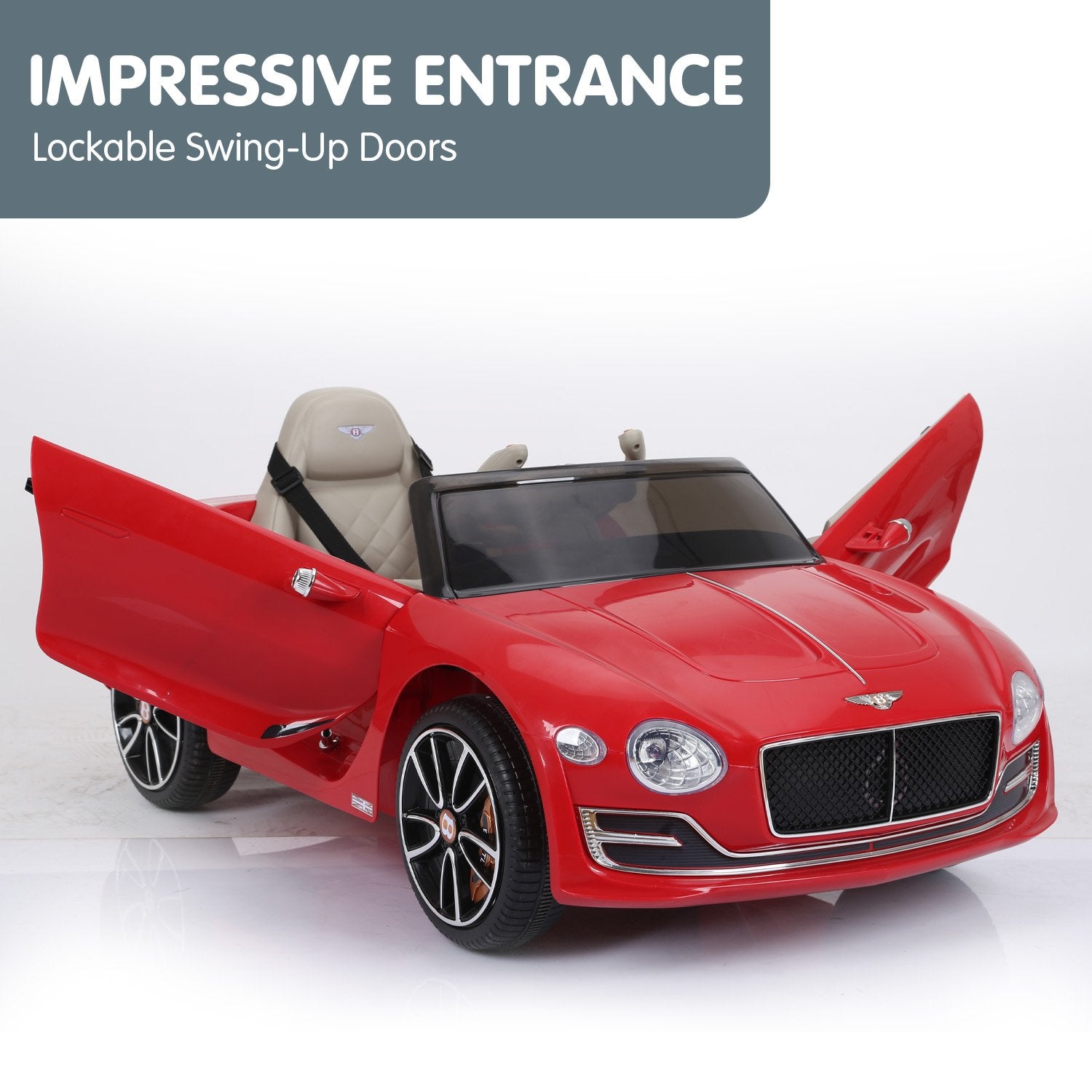Kahuna Bentley Exp 12 Speed 6E Licensed Kids Ride On Electric Car Remote Control - Red - Cosy Abode