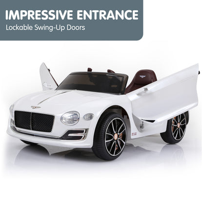 Kahuna Bentley Exp 12 Speed 6E Licensed Kids Ride On Electric Car Remote Control - White - Cosy Abode