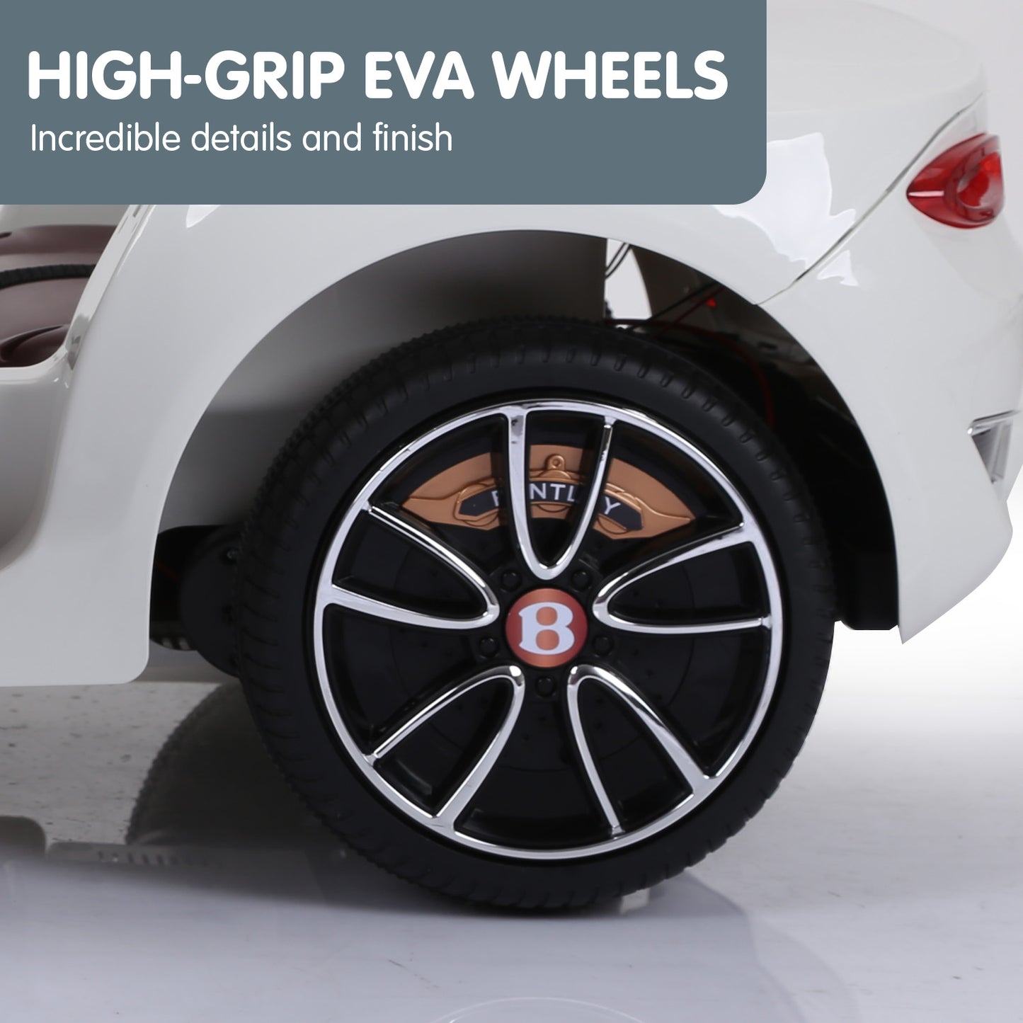 Kahuna Bentley Exp 12 Speed 6E Licensed Kids Ride On Electric Car Remote Control - White - Cosy Abode