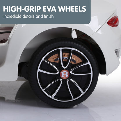 Kahuna Bentley Exp 12 Speed 6E Licensed Kids Ride On Electric Car Remote Control - White - Cosy Abode