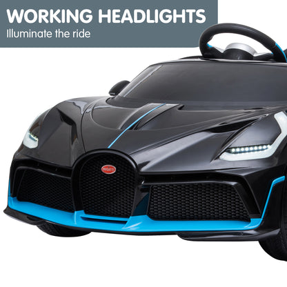 Kahuna Licensed Bugatti Divo Kids Electric Ride On Car - Black - Cosy Abode