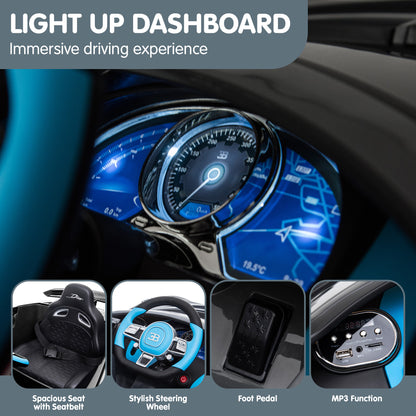 Kahuna Licensed Bugatti Divo Kids Electric Ride On Car - Black - Cosy Abode