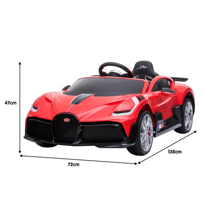 Kahuna Licensed Bugatti Divo Kids Electric Ride On Car - Red - Cosy Abode