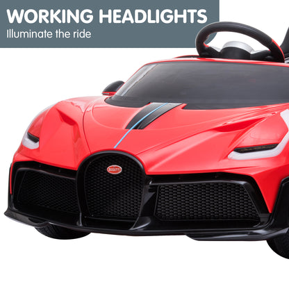 Kahuna Licensed Bugatti Divo Kids Electric Ride On Car - Red - Cosy Abode