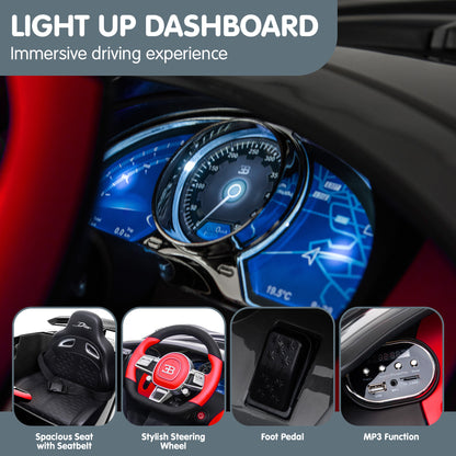 Kahuna Licensed Bugatti Divo Kids Electric Ride On Car - Red - Cosy Abode