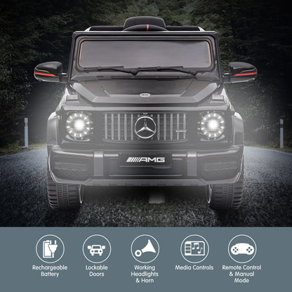 Kahuna Mercedes Benz AMG G63 Licensed Kids Ride On Electric Car Remote Control - Black - Cosy Abode