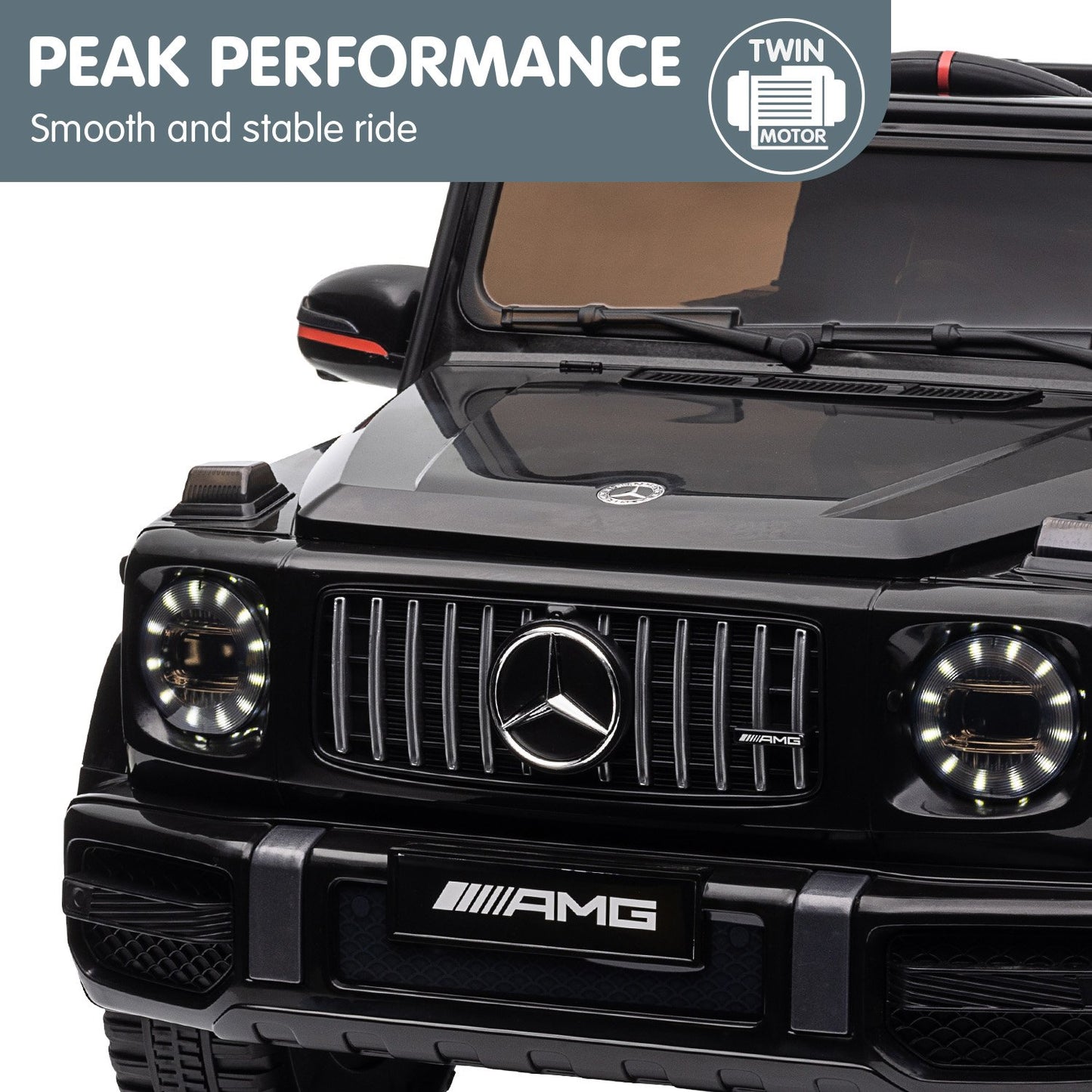 Kahuna Mercedes Benz AMG G63 Licensed Kids Ride On Electric Car Remote Control - Black - Cosy Abode