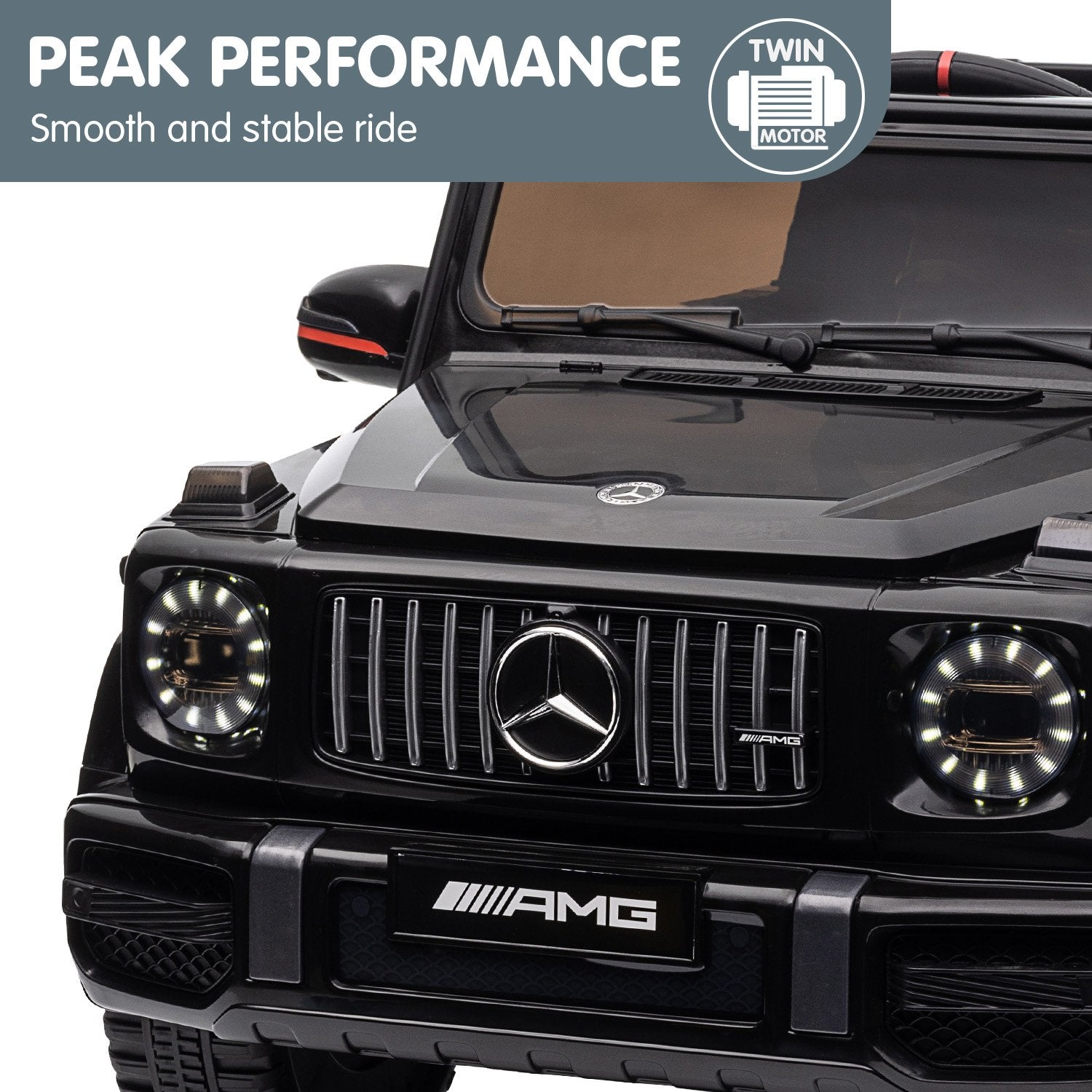 Kahuna Mercedes Benz AMG G63 Licensed Kids Ride On Electric Car Remote Control - Black - Cosy Abode