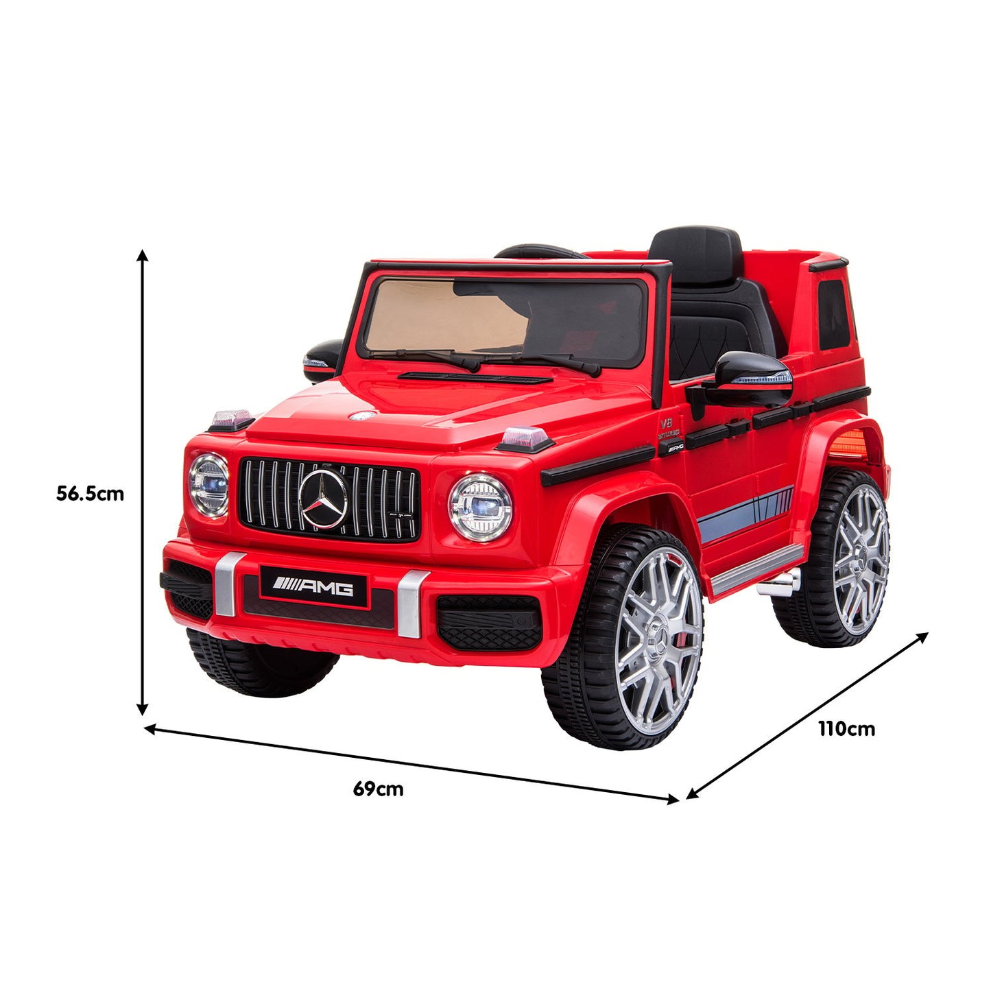 Kahuna Mercedes Benz AMG G63 Licensed Kids Ride On Electric Car Remote Control - Red - Cosy Abode