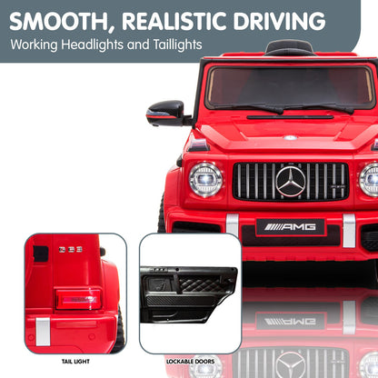 Kahuna Mercedes Benz AMG G63 Licensed Kids Ride On Electric Car Remote Control - Red - Cosy Abode