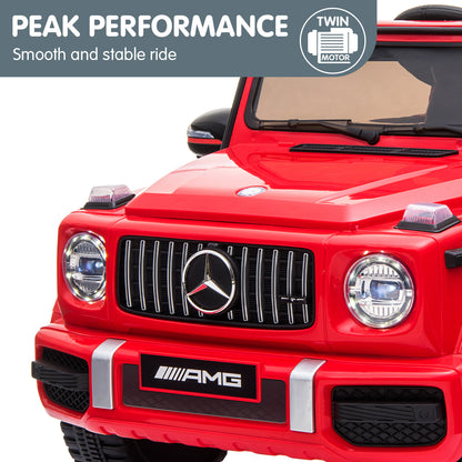 Kahuna Mercedes Benz AMG G63 Licensed Kids Ride On Electric Car Remote Control - Red - Cosy Abode