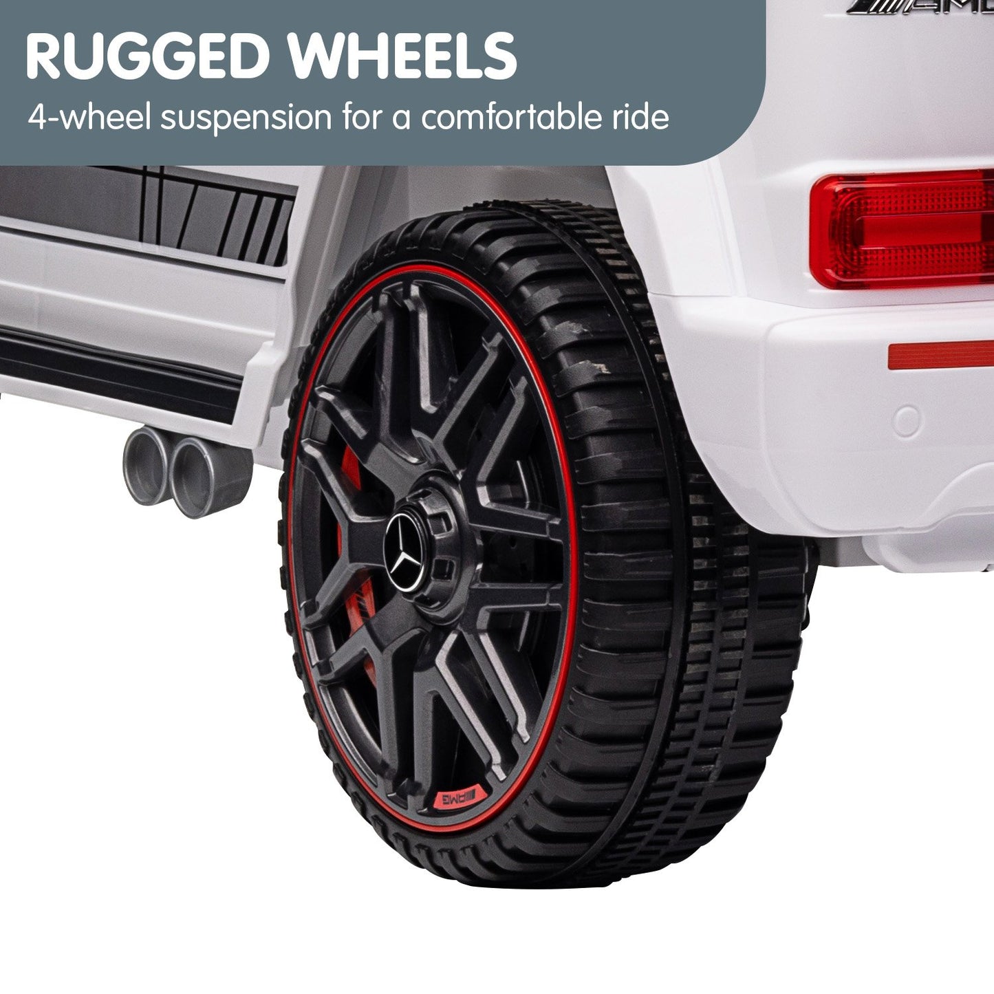 Kahuna Mercedes Benz AMG G63 Licensed Kids Ride On Electric Car Remote Control - White - Cosy Abode