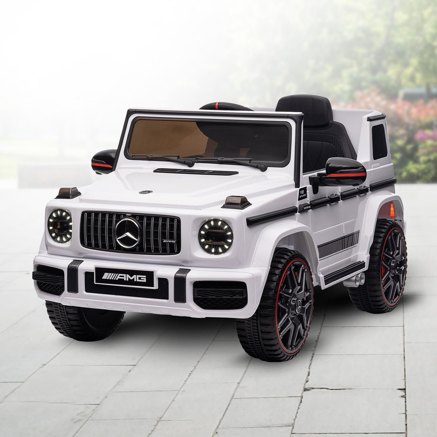 Kahuna Mercedes Benz AMG G63 Licensed Kids Ride On Electric Car Remote Control - White - Cosy Abode