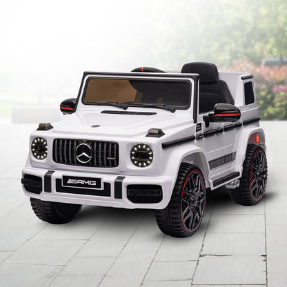 Kahuna Mercedes Benz AMG G63 Licensed Kids Ride On Electric Car Remote Control - White - Cosy Abode