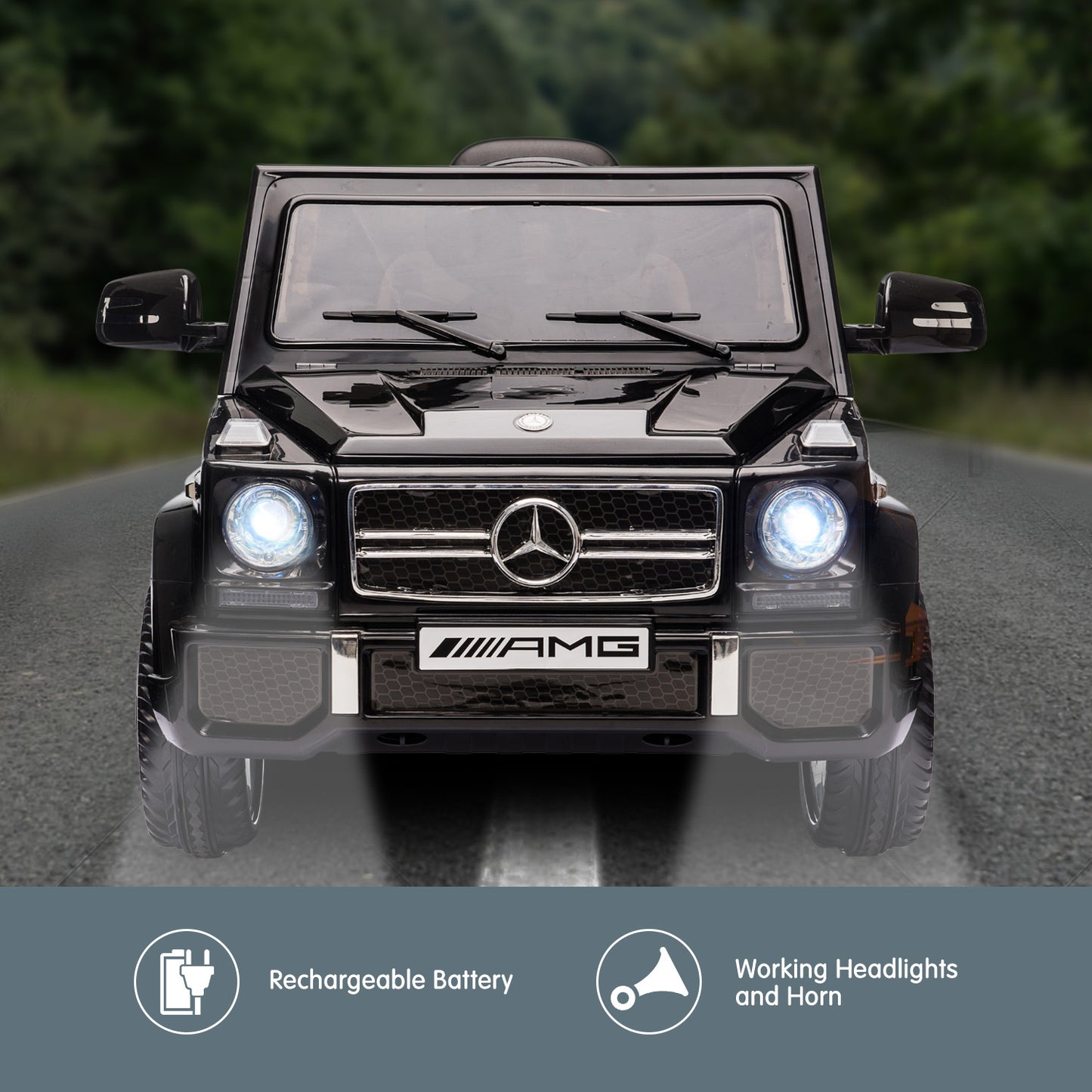 Kahuna Mercedes Benz AMG G65 Licensed Kids Ride On Electric Car Remote Control - Black - Cosy Abode