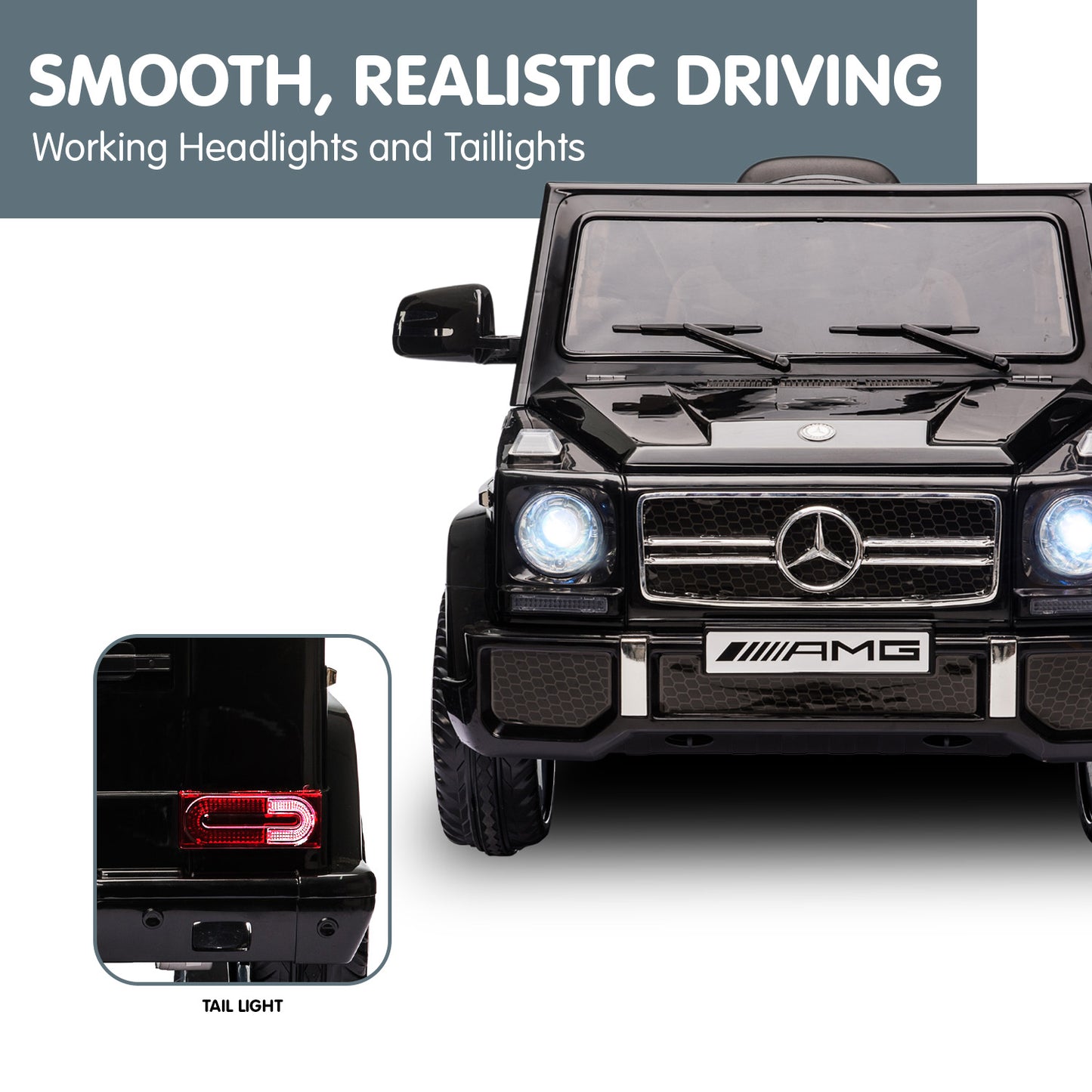 Kahuna Mercedes Benz AMG G65 Licensed Kids Ride On Electric Car Remote Control - Black - Cosy Abode