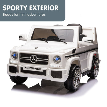 Kahuna Mercedes Benz AMG G65 Licensed Kids Ride On Electric Car Remote Control - White - Cosy Abode