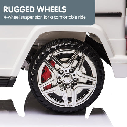Kahuna Mercedes Benz AMG G65 Licensed Kids Ride On Electric Car Remote Control - White - Cosy Abode