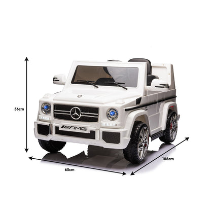 Kahuna Mercedes Benz AMG G65 Licensed Kids Ride On Electric Car Remote Control - White - Cosy Abode